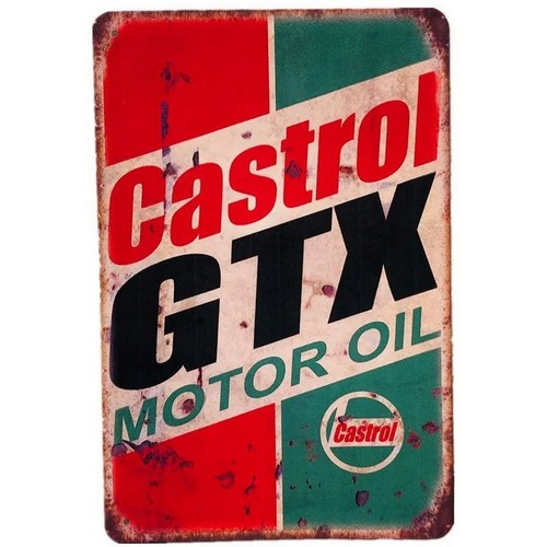 لافتة معدنية لزيت المحركات كاس - مراجعة Castrol Oil Gtx وسعره
